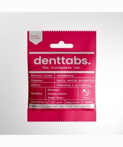Denttabs Strawberry Toothpaste Tabs with Fluoride