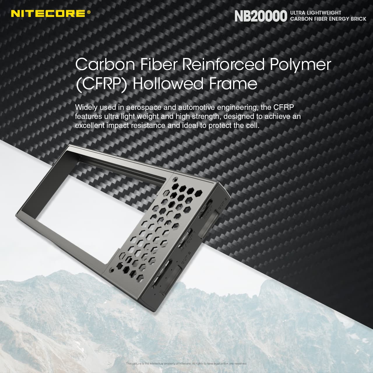 Nitecore NB20000 Carbon Fiber Frame