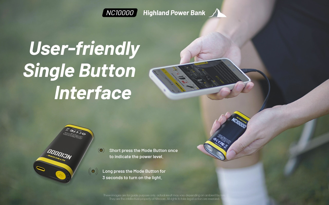 Nitecore NC10000 Single Button Interface